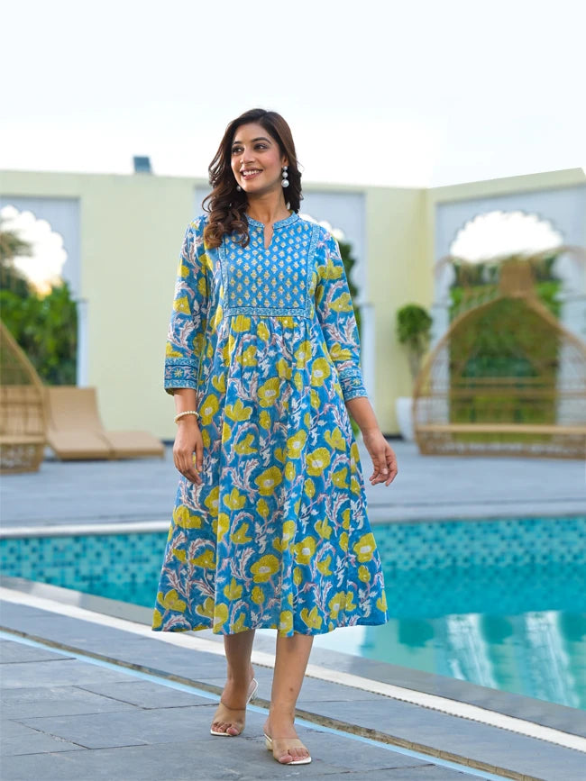 Meher - Dress (Cobalt Blue)  RusticWeave