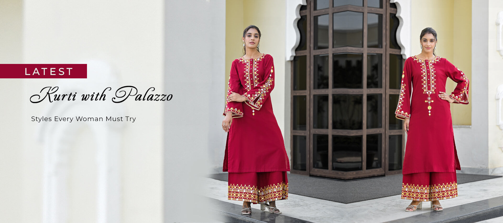 Latest Kurti with Palazzo Styles Every Woman Must Try
