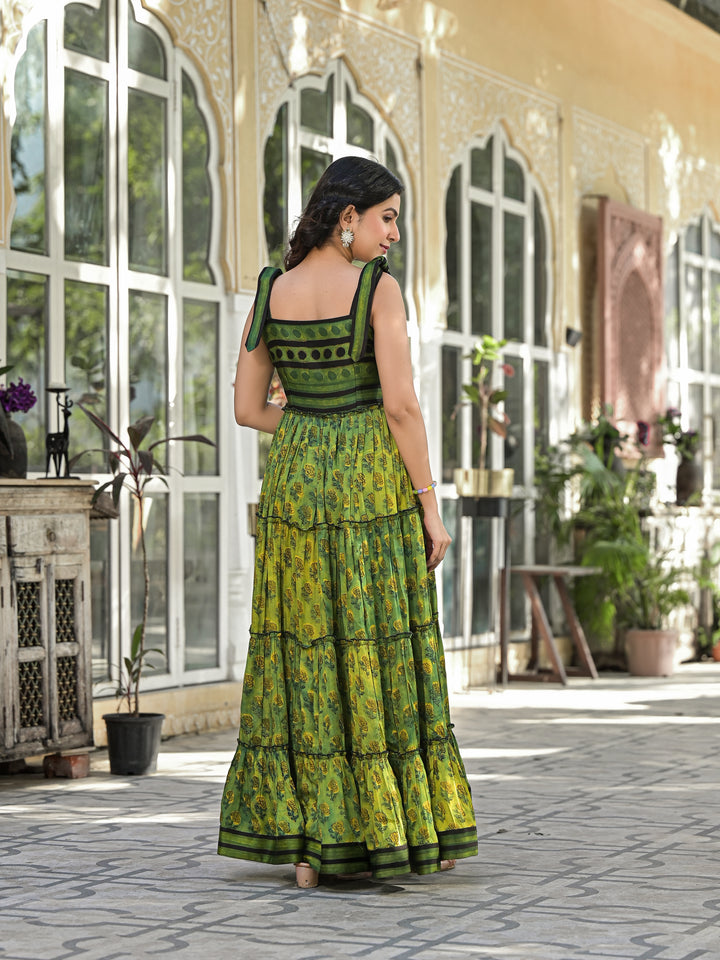 MATTI - STRAP TIER DRESS (CAMOUFLAGE)