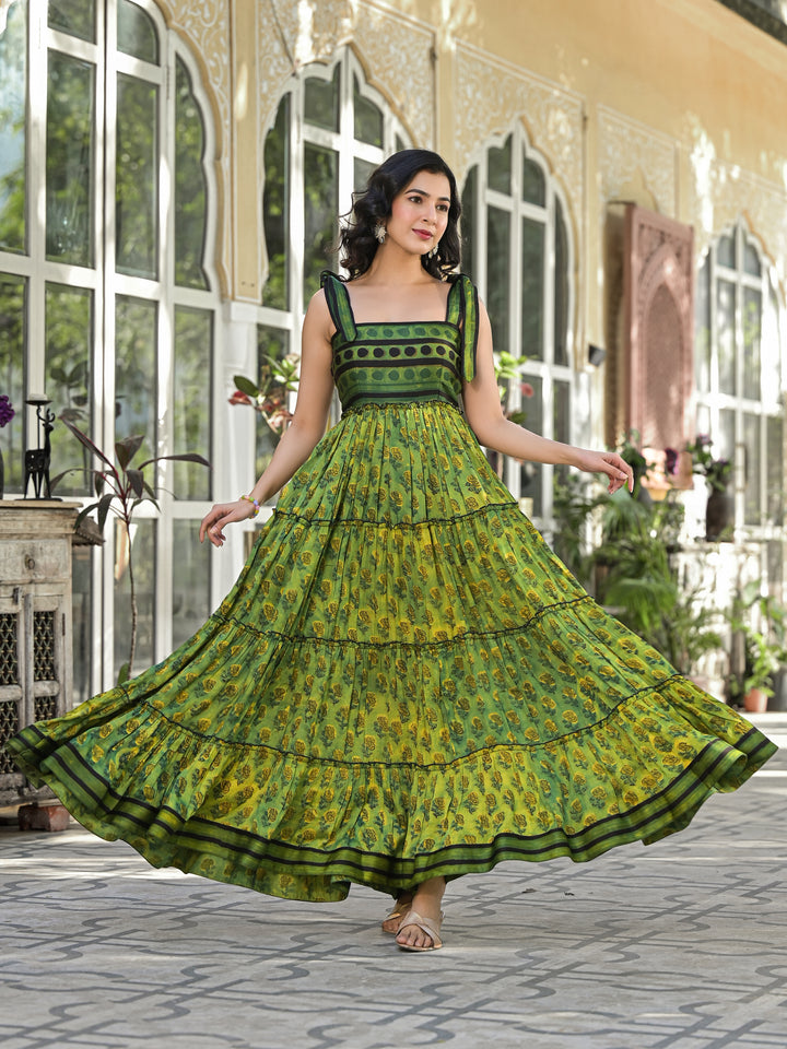 MATTI - STRAP TIER DRESS (CAMOUFLAGE)