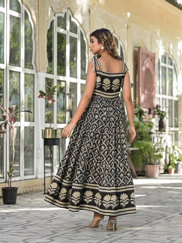 MATTI - STRAP TIER DRESS (BLACK)