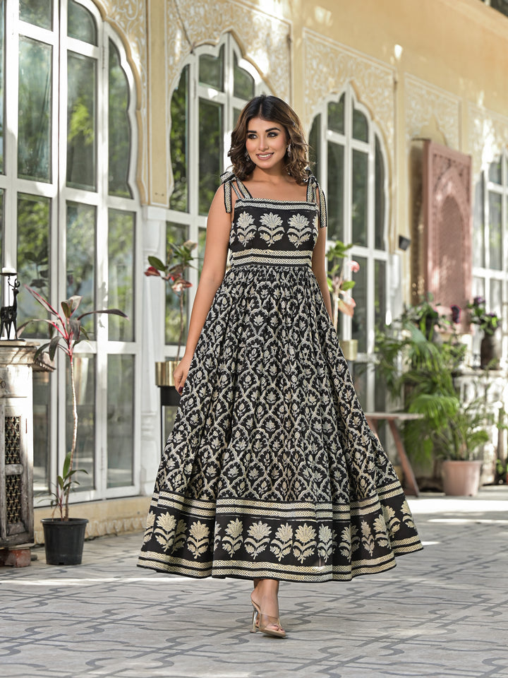 MATTI - STRAP TIER DRESS (BLACK)