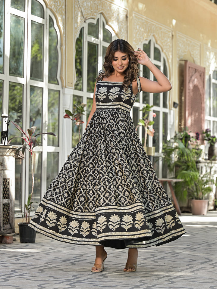 MATTI - STRAP TIER DRESS (BLACK)