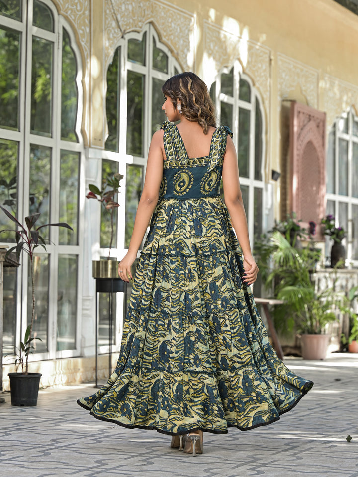 MATTI - STRAP TIER DRESS (TEAL)