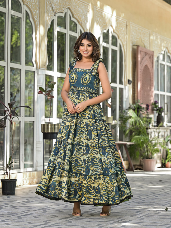 MATTI - STRAP TIER DRESS (TEAL)