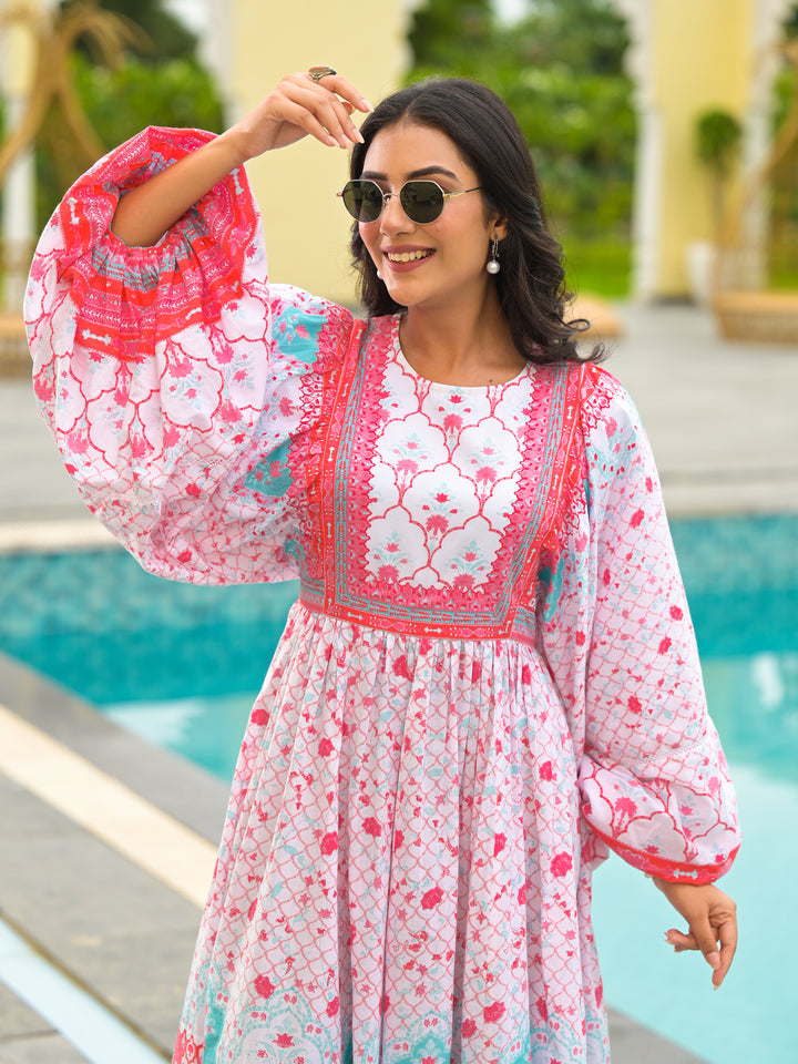 AURA - BOX BALLOON SLEEVE DRESS