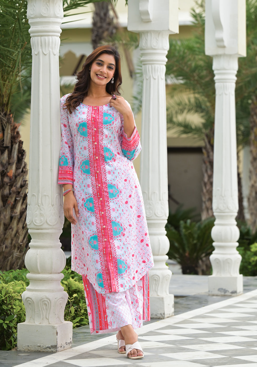 GUL - APPLE HEM KURTA AND PALAZZO