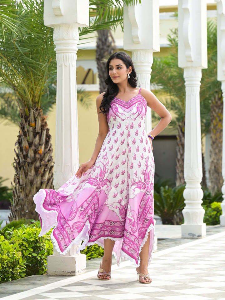 Pulcher - Slip Handkerchief Dress (Taffy Pink)