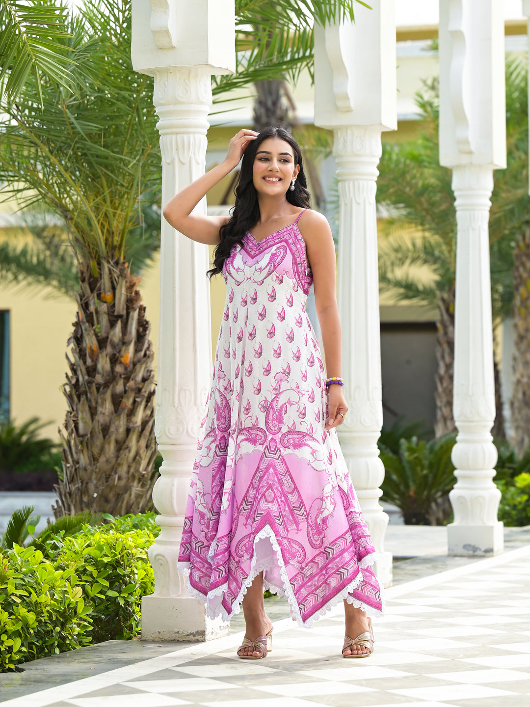 Pulcher - Slip Handkerchief Dress (Taffy Pink)