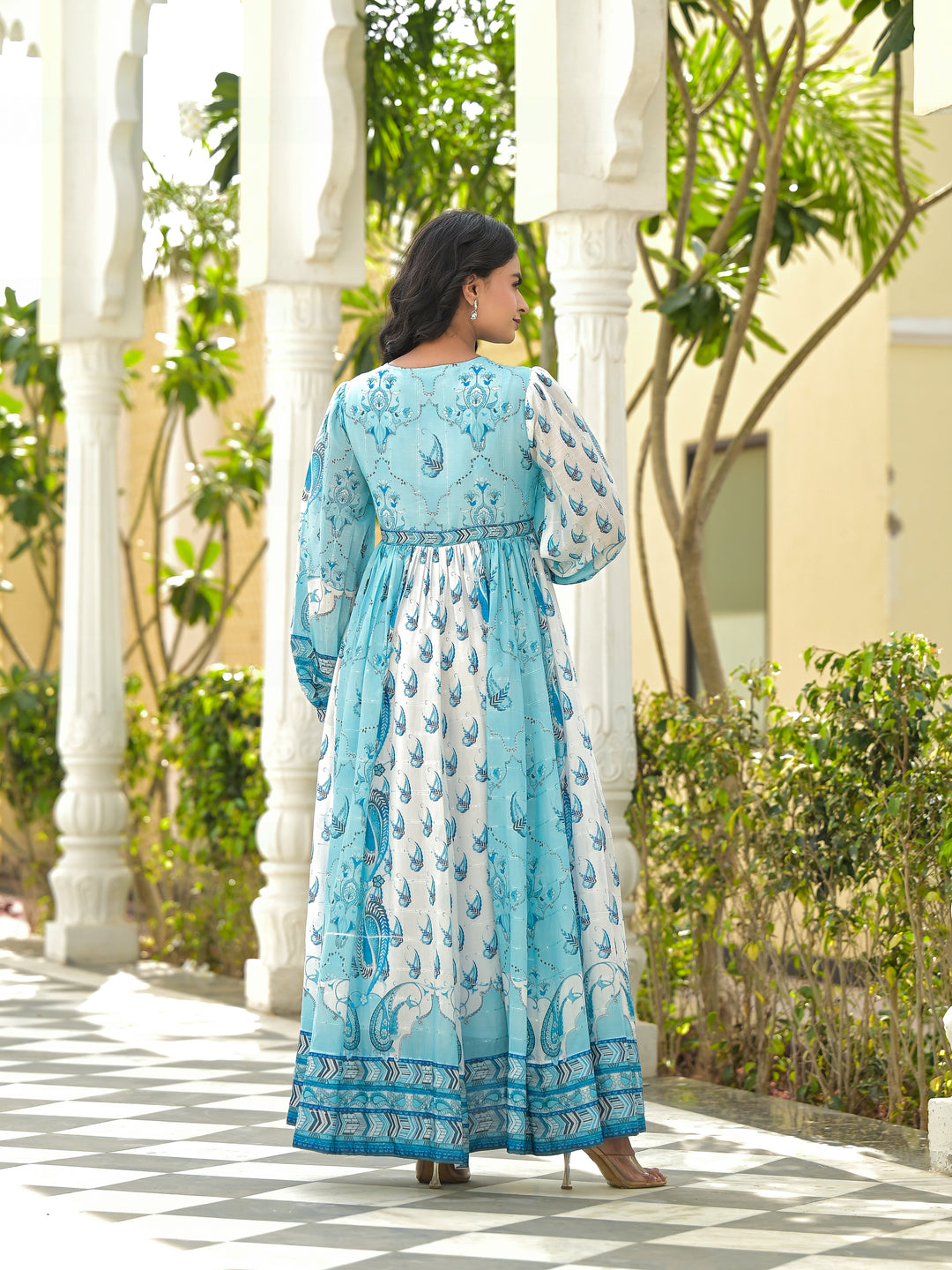 alia cut dress amazon The Red Lion Enterprise women Alia cut kurti Nayra cut kurti Anarkali kurti with pant and Dupatta 3pc set for Women (US, Alpha, Medium, Regular, Regular, Ferozi Blue) at Amazon Women's Clothing