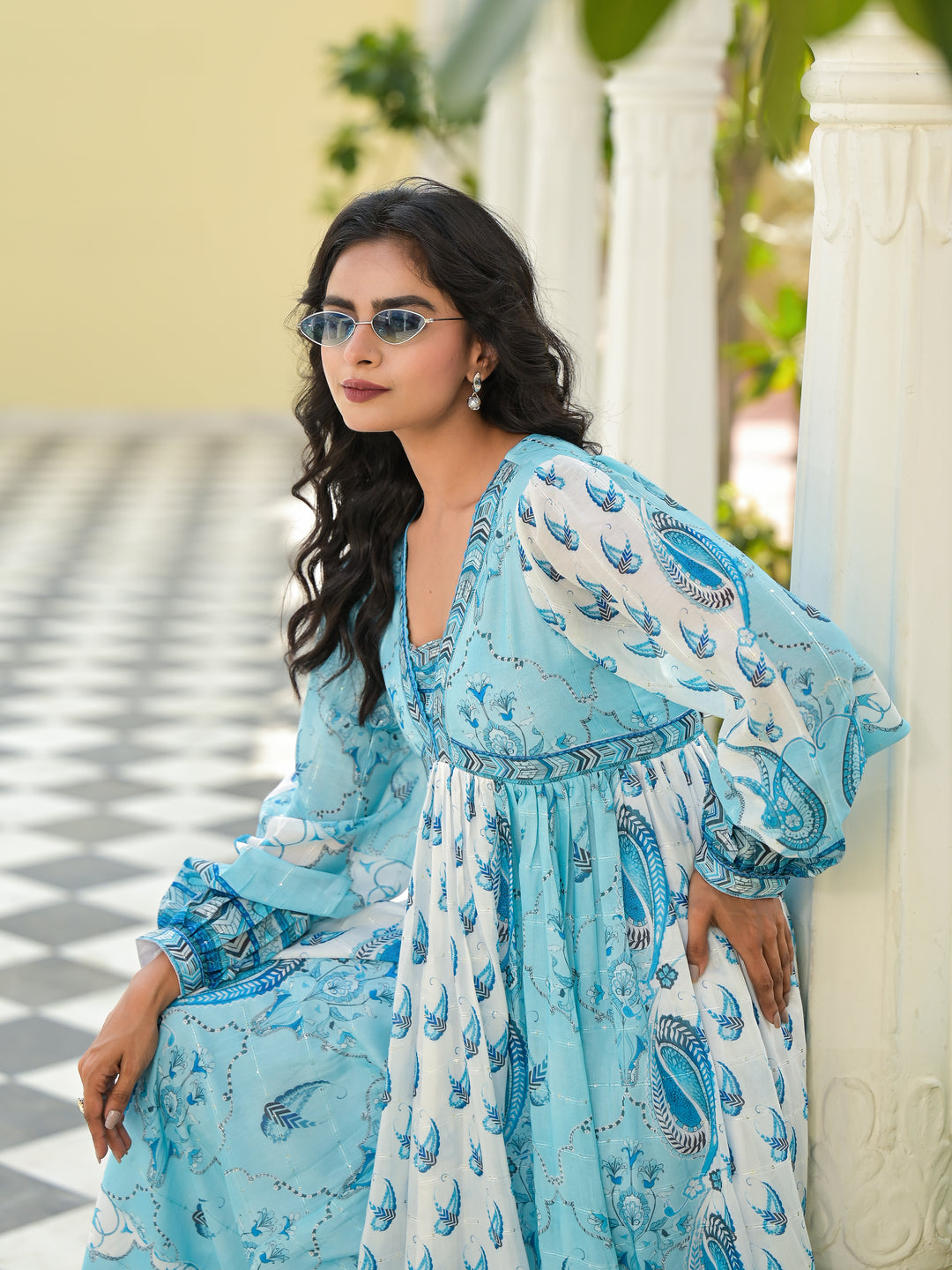 alia cut dress photo Alia Cut Dress with embroidery detailing Moons Wardrobe