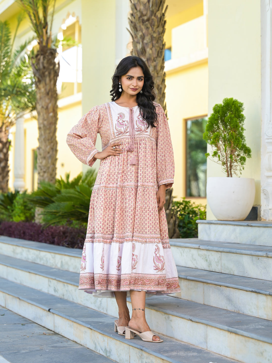 GUL - TIERED DRESS (DESERT SAND)