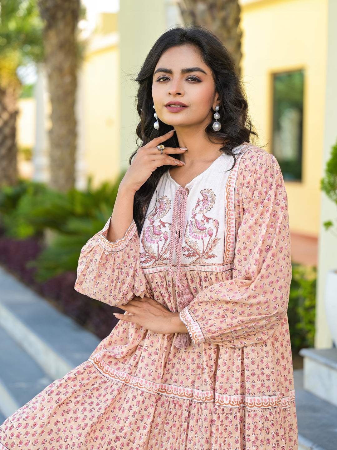 GUL - TIERED DRESS (DESERT SAND)