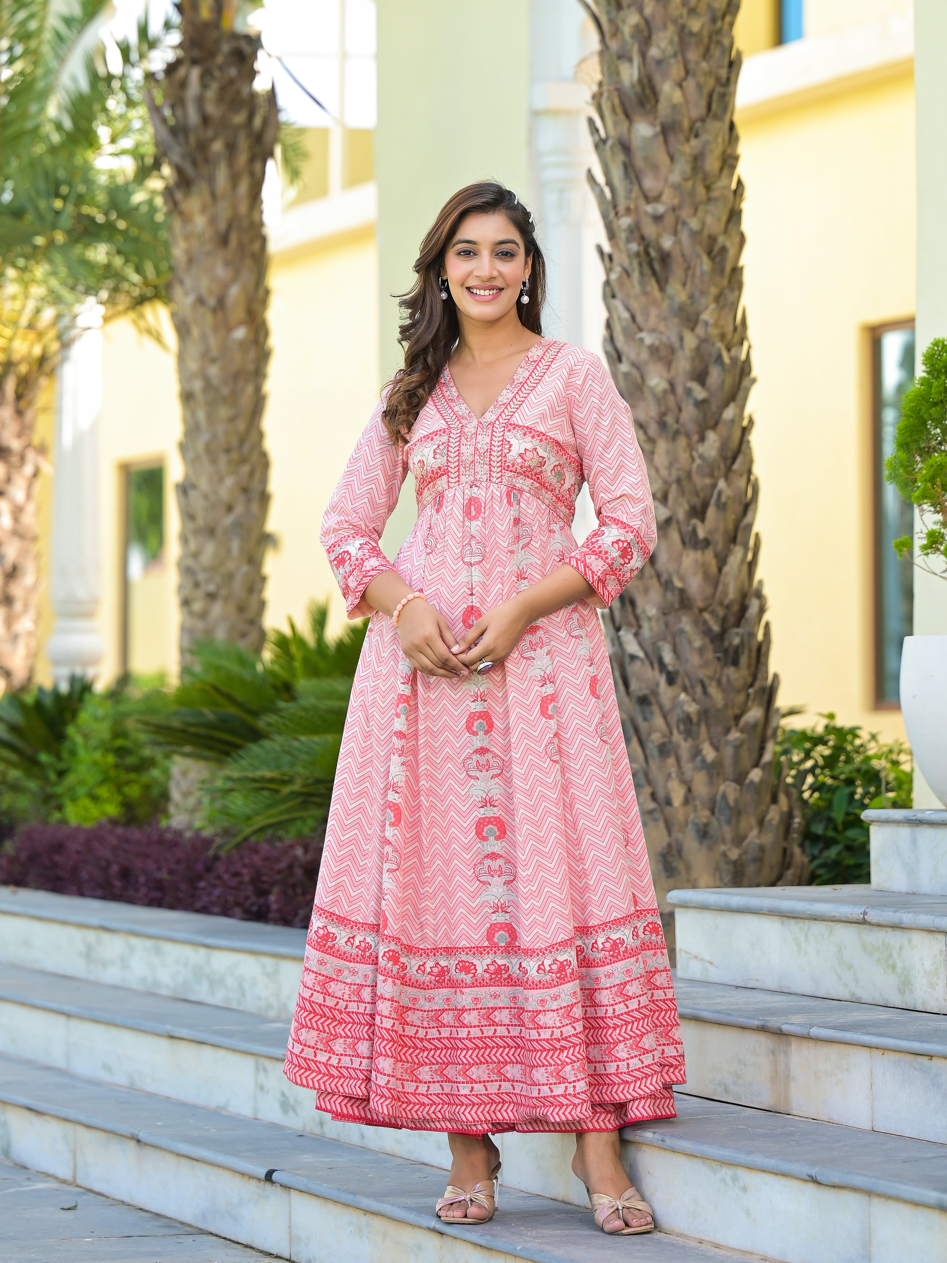 MANSUUR - ANARKALI KURTA AND PALAZZO