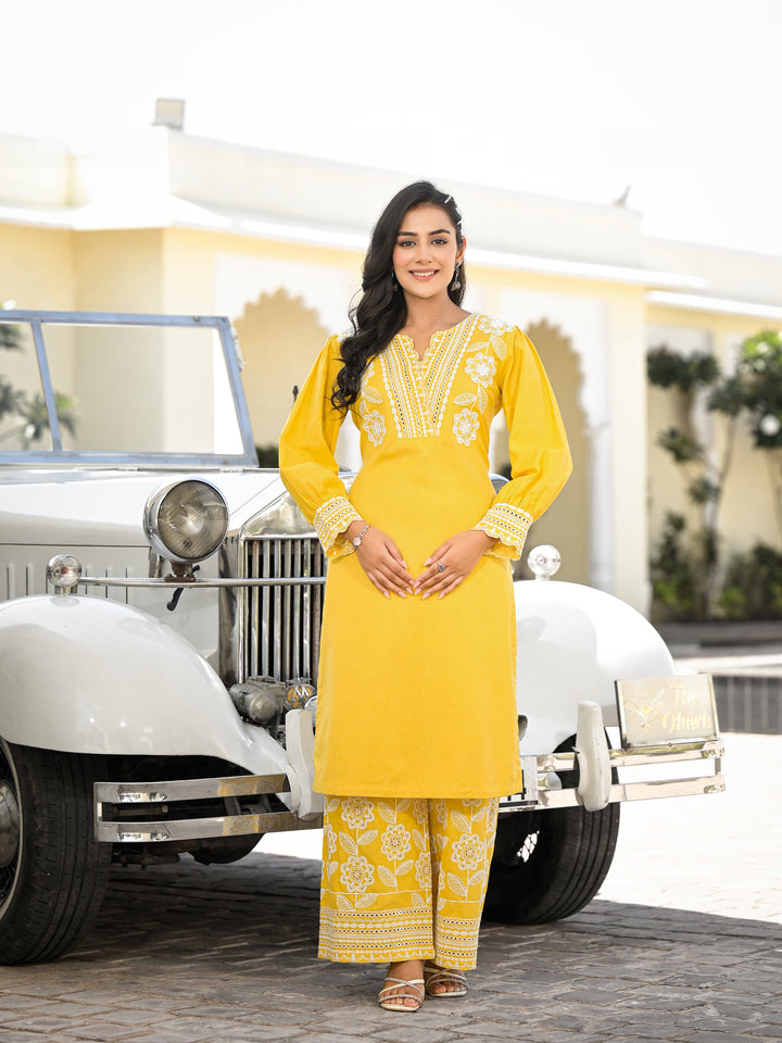 Starini - Lapel Kurta And Palazzo