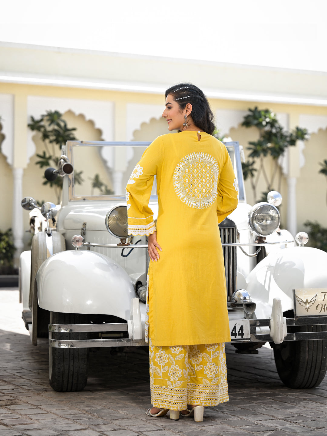 SAHWET - BELL SLEEVE KURTA AND PALAZZO (DANDELLION)