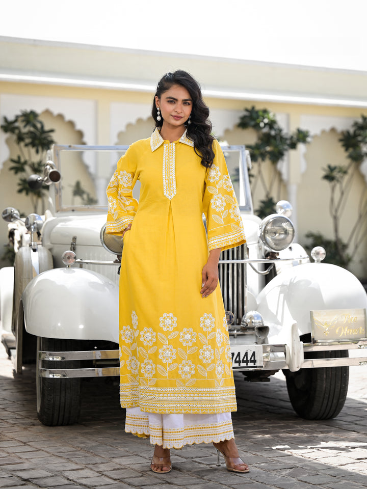 VRDDHI - BOX PLEAT KURTA AND PALAZZO