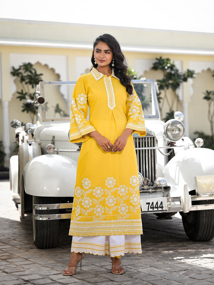 VRDDHI - BOX PLEAT KURTA AND PALAZZO