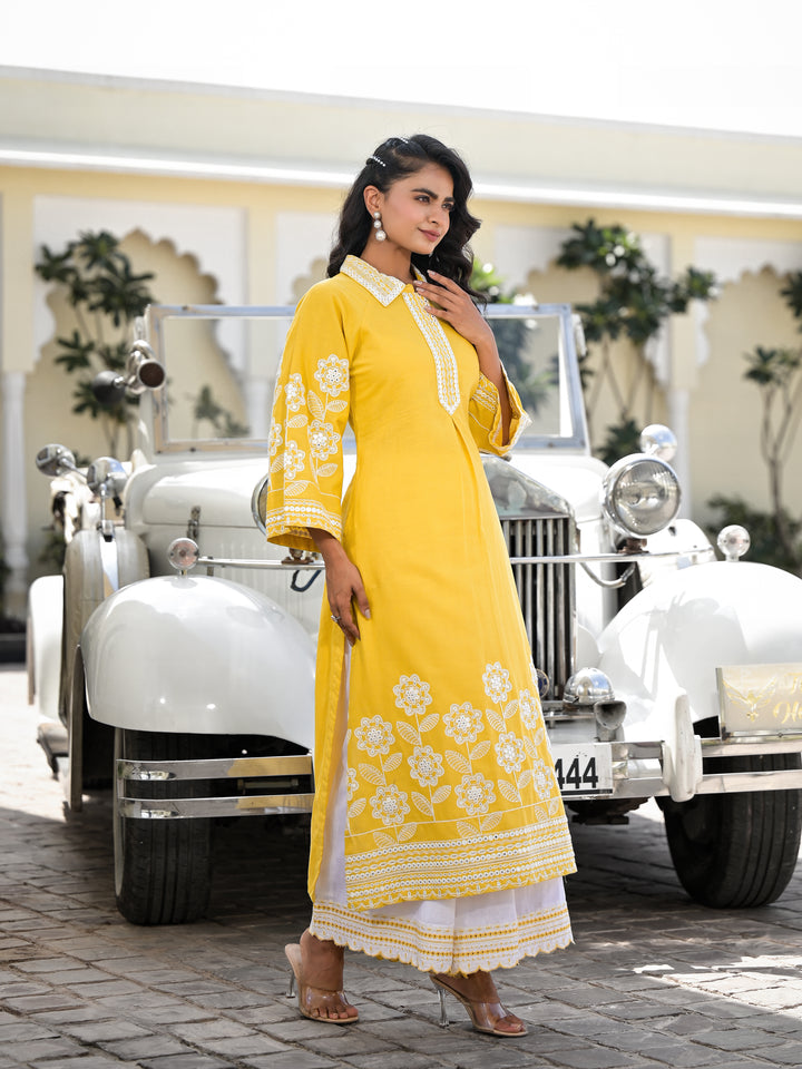 VRDDHI - BOX PLEAT KURTA AND PALAZZO
