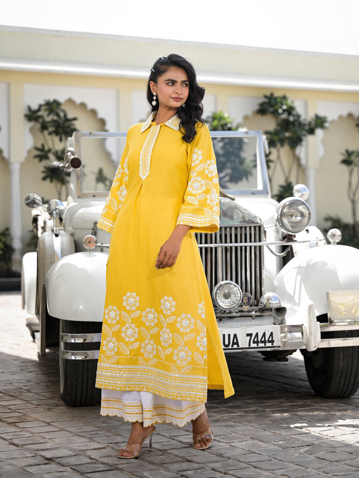 VRDDHI - BOX PLEAT KURTA AND PALAZZO