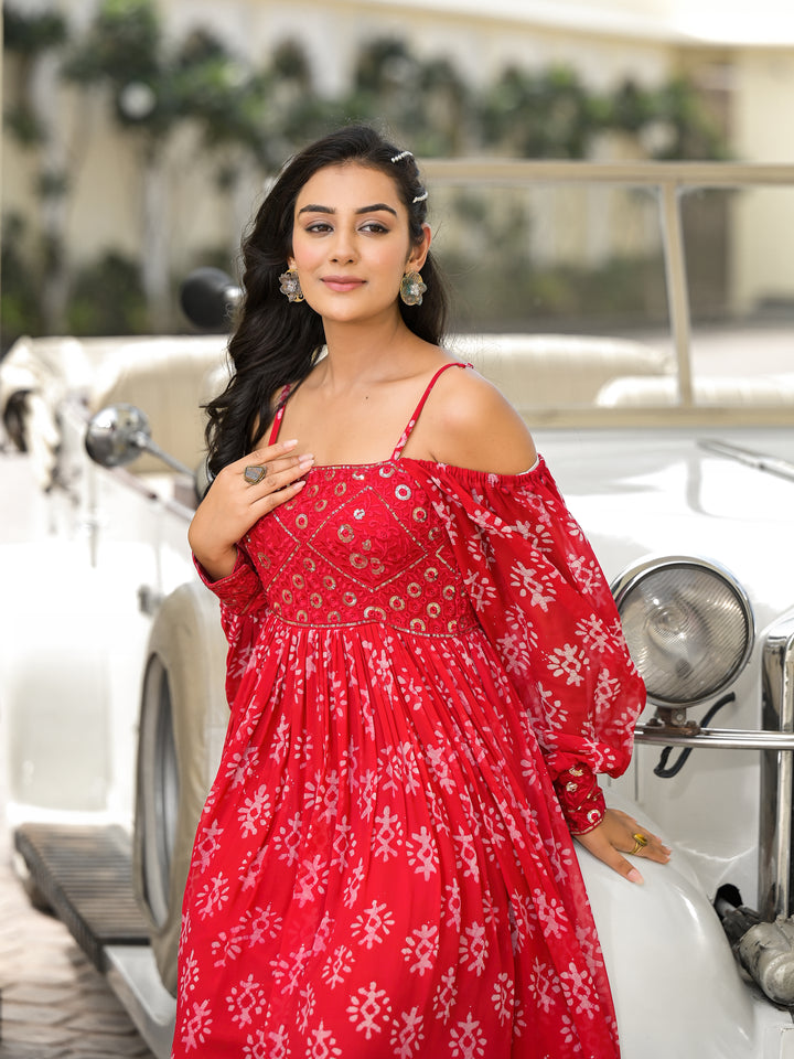 Koyal - Dress (Red)
