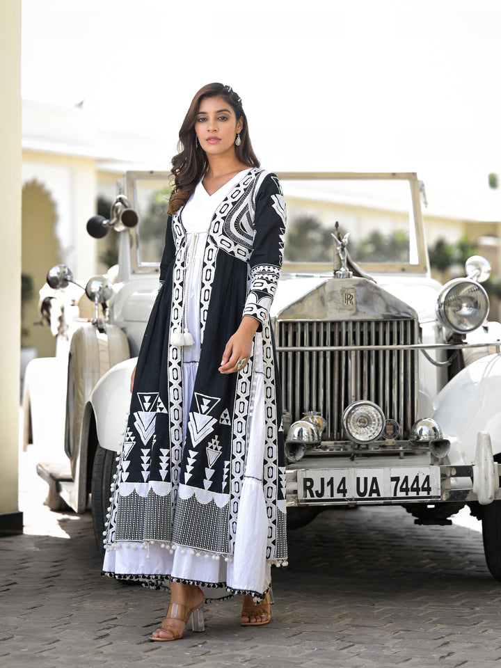 GOSSAMER - DRESS WITH LONG JACKET (BLACK)