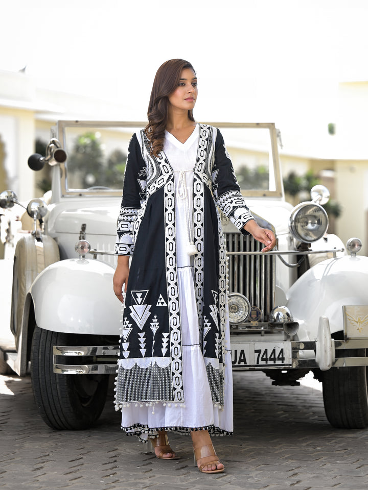 GOSSAMER - DRESS WITH LONG JACKET (BLACK)