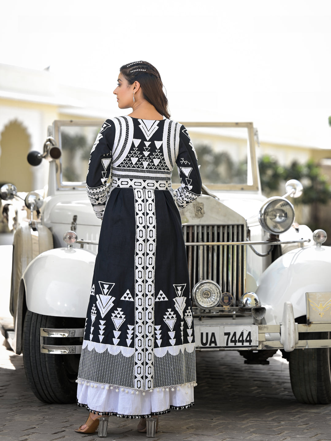GOSSAMER - DRESS WITH LONG JACKET (BLACK)