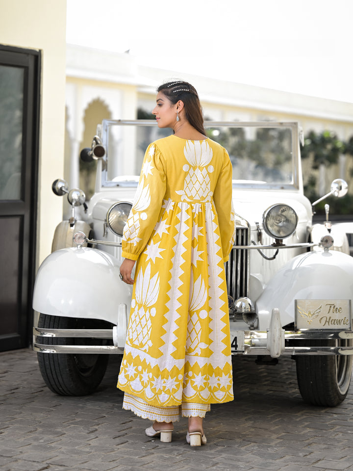 PALOMA - KURTA AND PALAZZO (MUSTARD)