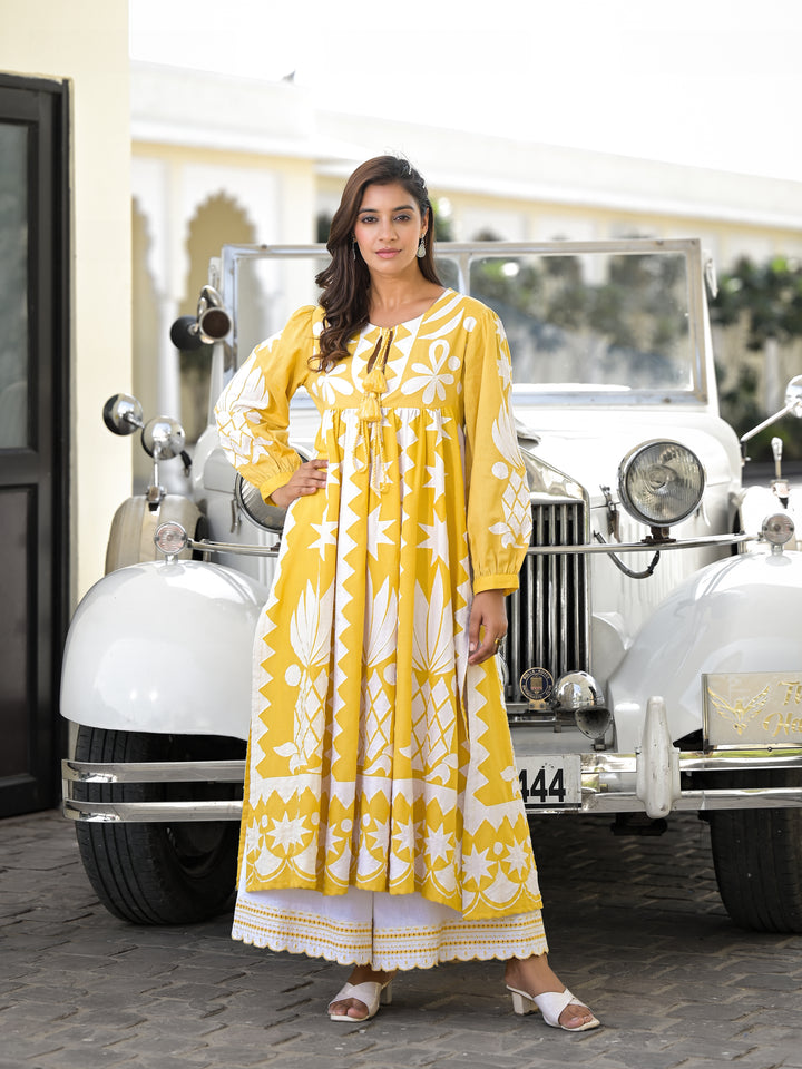 PALOMA - KURTA AND PALAZZO (MUSTARD)