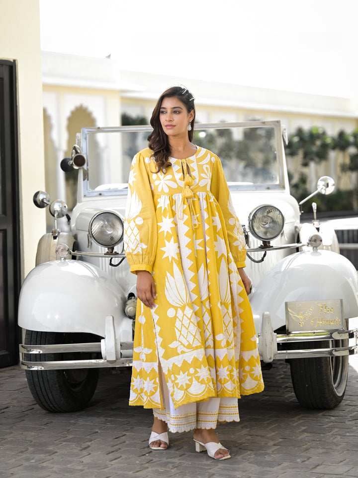 PALOMA - KURTA AND PALAZZO (MUSTARD)