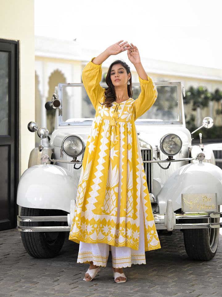 PALOMA - KURTA AND PALAZZO (MUSTARD)