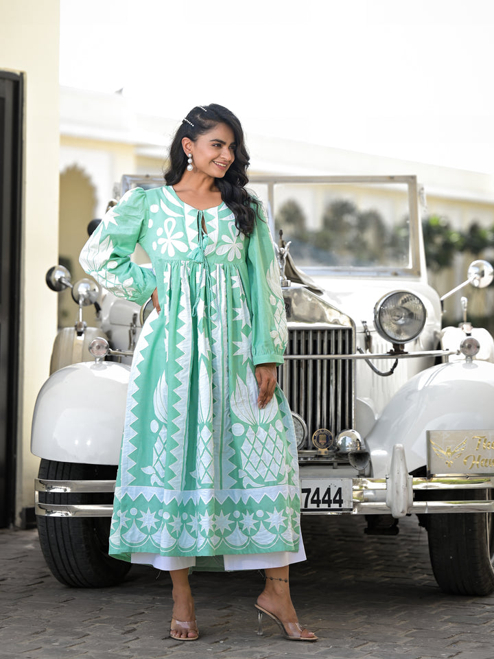 PALOMA - KURTA AND PALAZZO (AQUAMARINE)