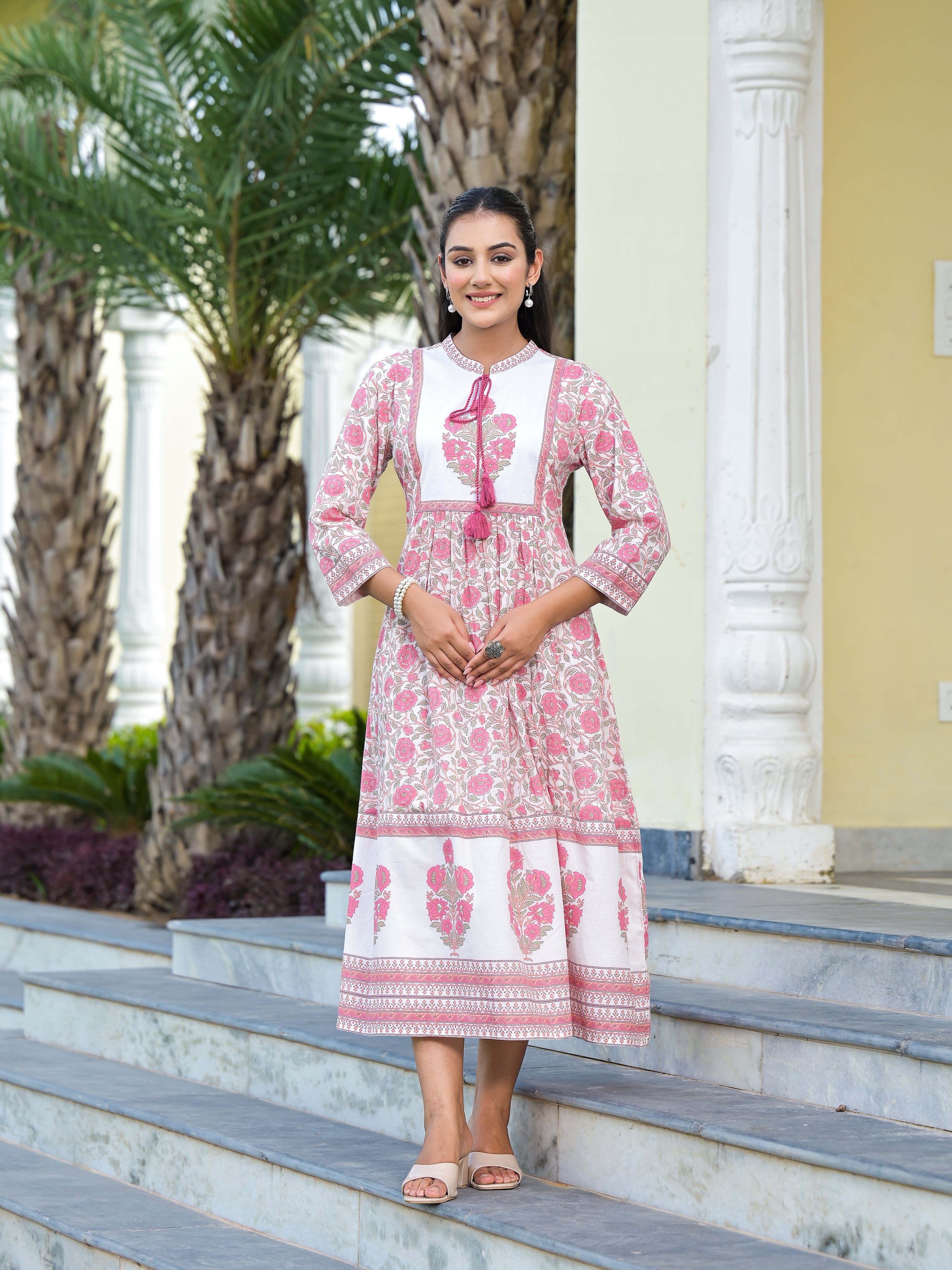 MEHER - DRESS (BLUSH WHITE)