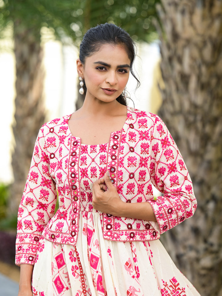 Pulchra - Smocked Dress & Jacket