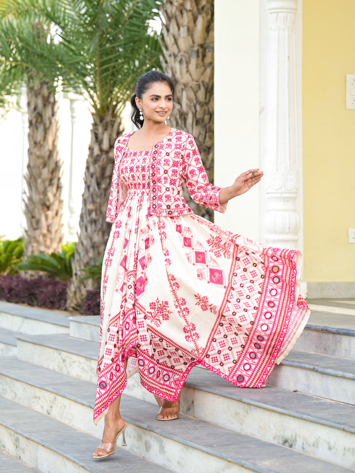 Pulchra - Smocked Dress & Jacket