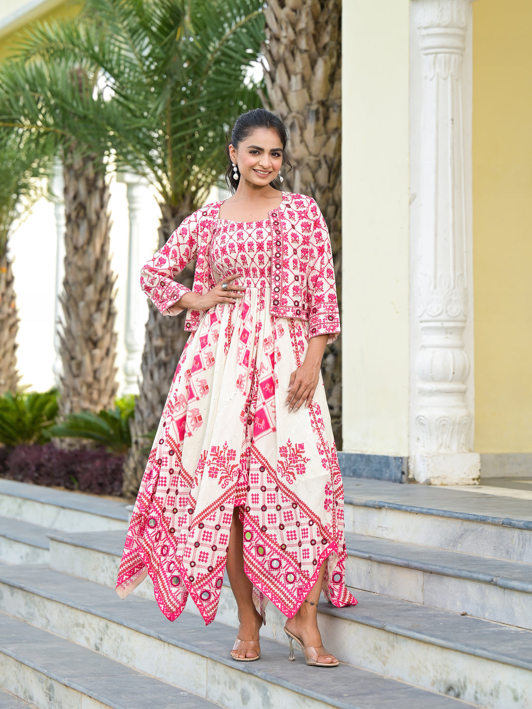 Pulchra - Smocked Dress & Jacket