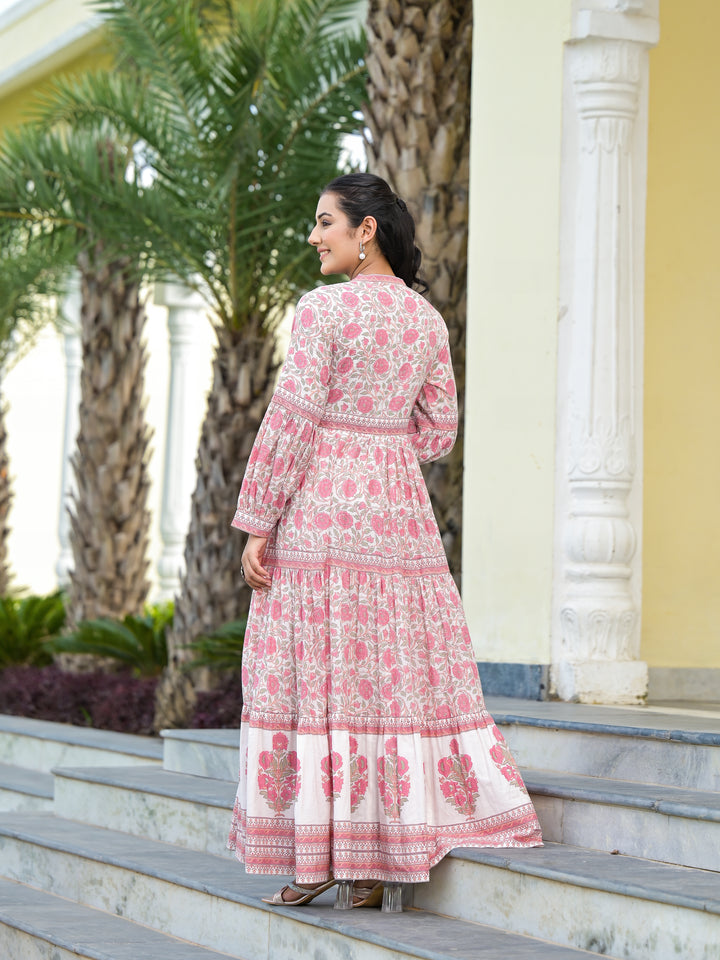 GUL - TIERED DRESS (BLUSH WHITE)