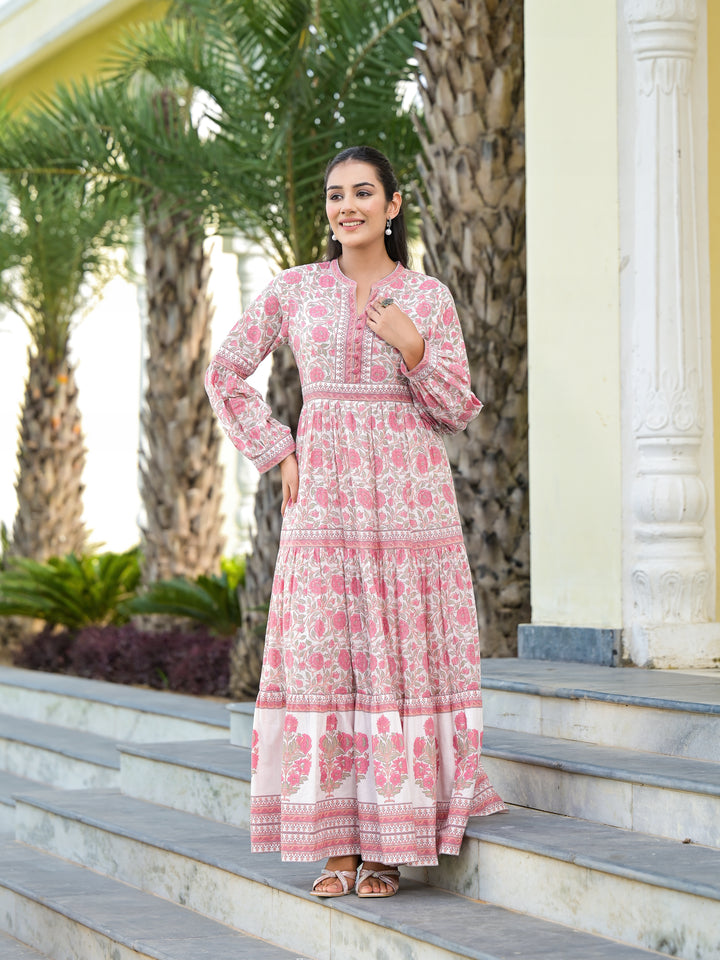 GUL - TIERED DRESS (BLUSH WHITE)