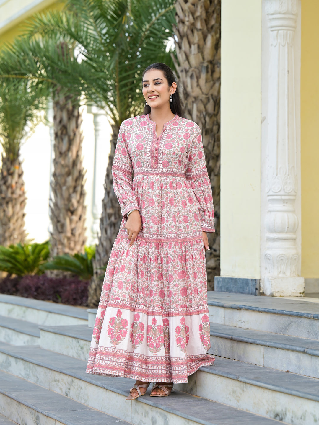 GUL - TIERED DRESS (BLUSH WHITE)