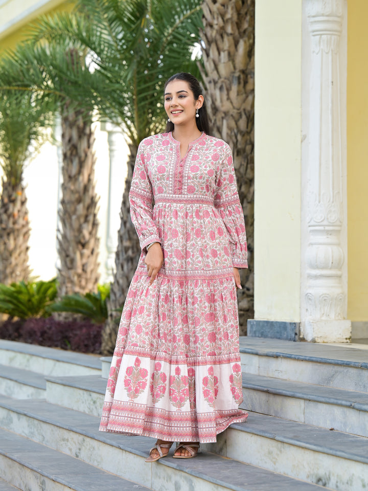 GUL - TIERED DRESS (BLUSH WHITE)