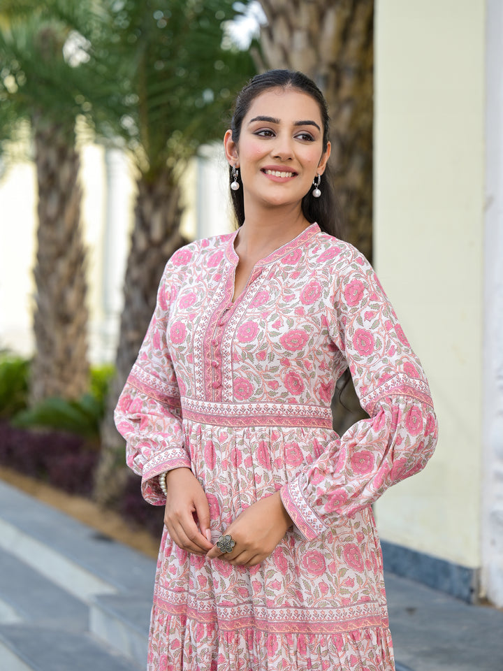 GUL - TIERED DRESS (BLUSH WHITE)