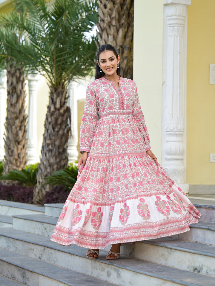 GUL - TIERED DRESS (BLUSH WHITE)