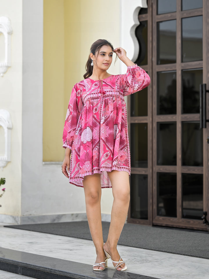 SAKURA - TUNIC (PINK PATTERNED)