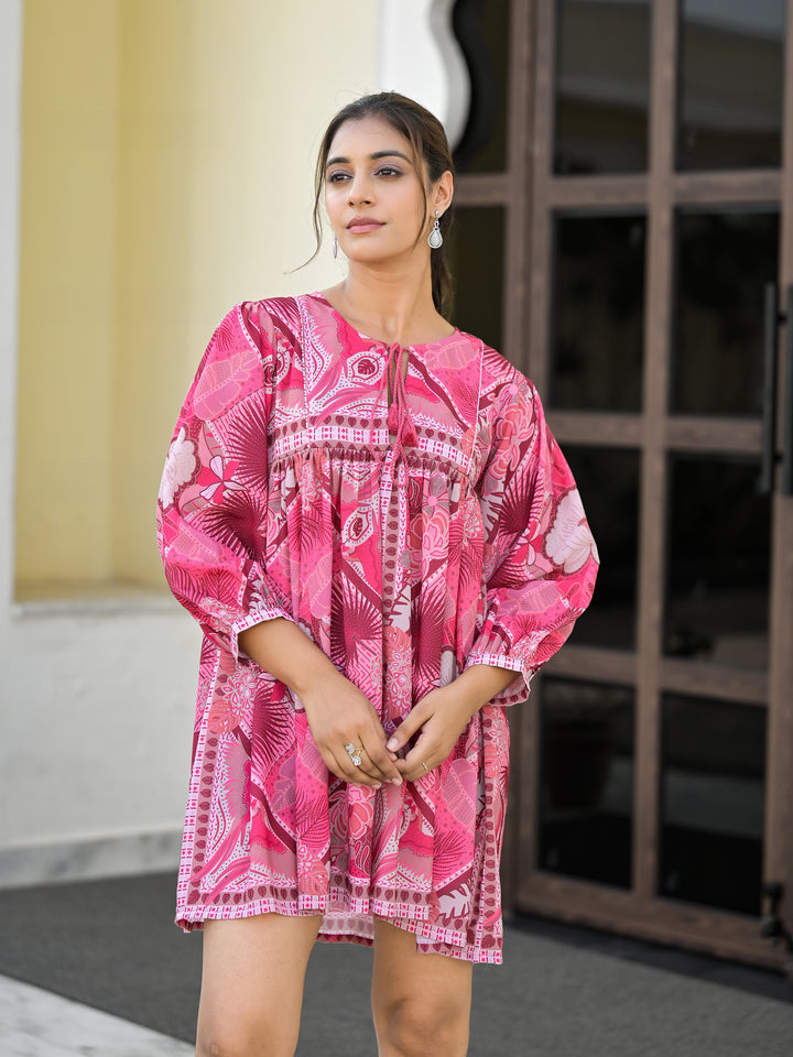 SAKURA - TUNIC (PINK PATTERNED)