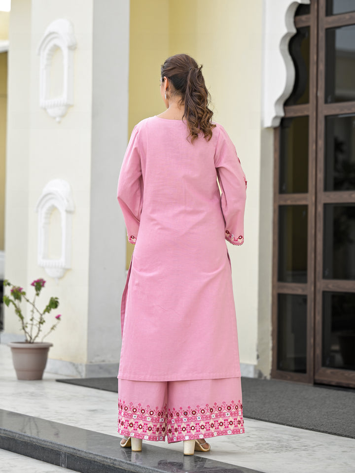 Aanta - Straight Kurta & Palazzo (Lavender)