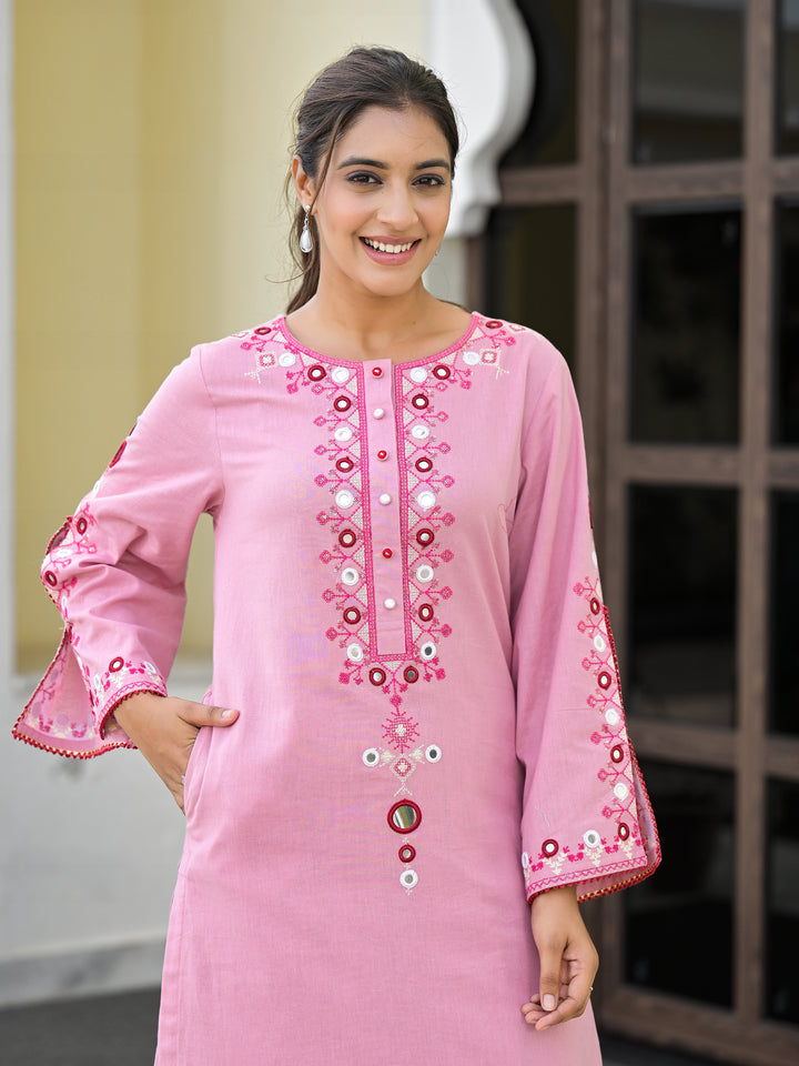Aanta - Straight Kurta & Palazzo (Lavender)