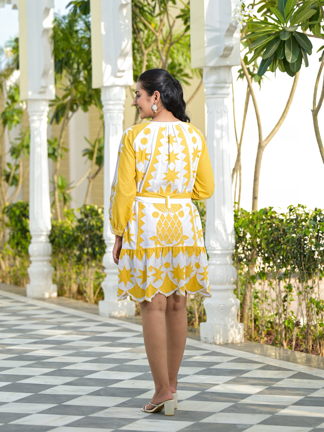 Negroni - Belted Mini Dress (Mustard)
