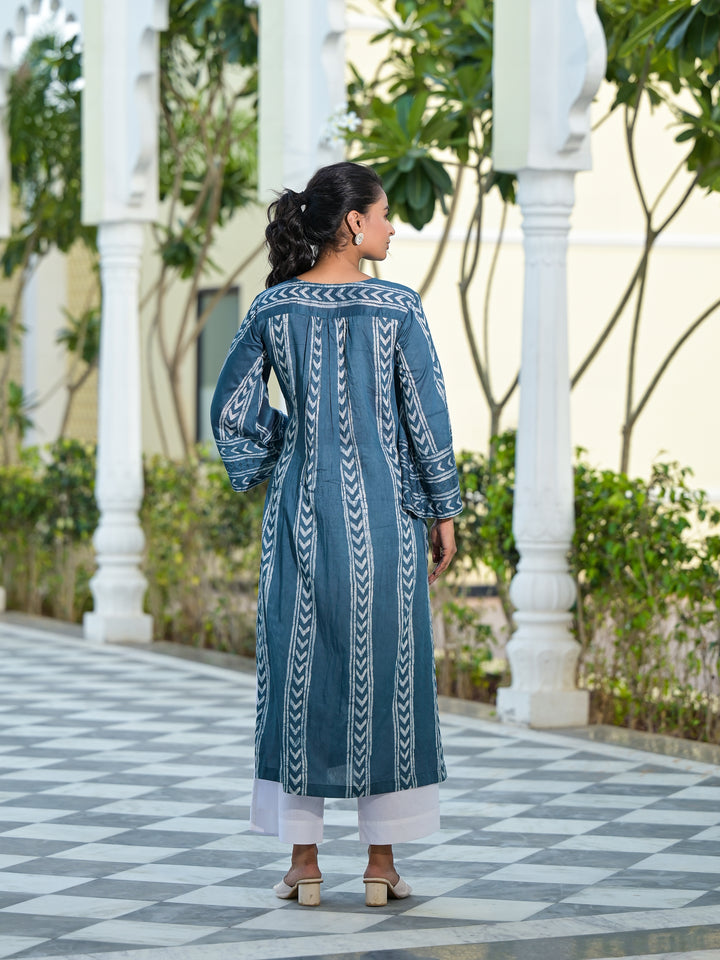 NEEL - KURTA AND PALAZZO WITH DUPATTA