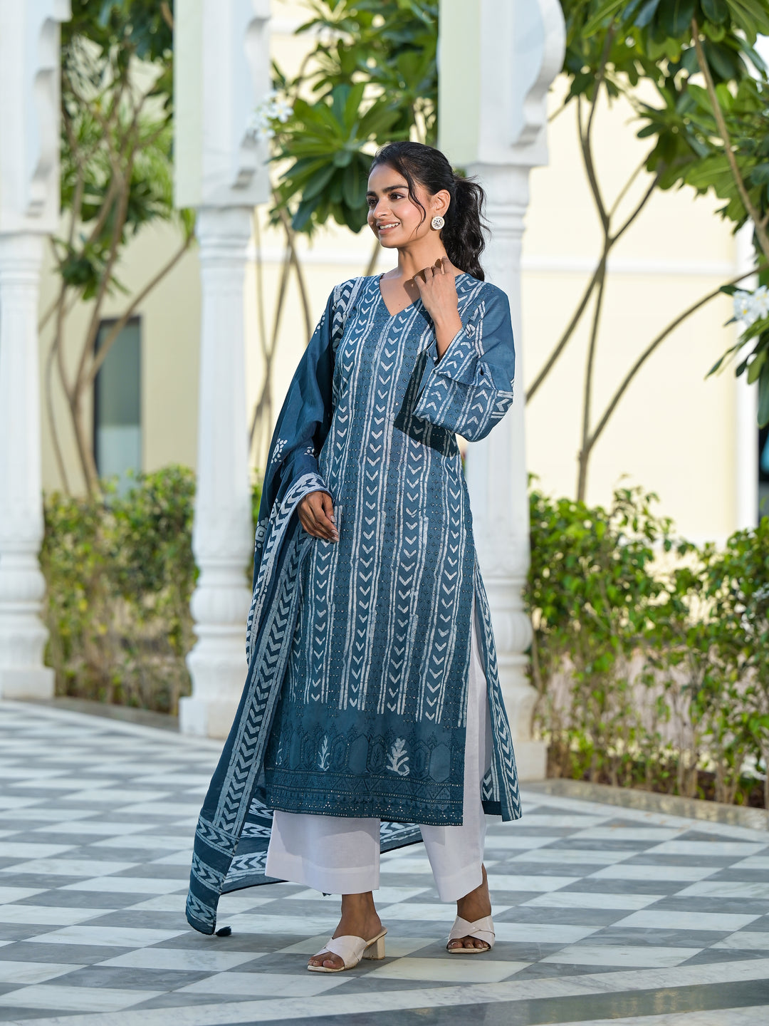 NEEL - KURTA AND PALAZZO WITH DUPATTA